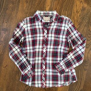 Banana Republic Red and Black Plaid Shirt